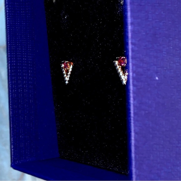 Swarovski Crystals Gold Earrings - Picture 3 of 6